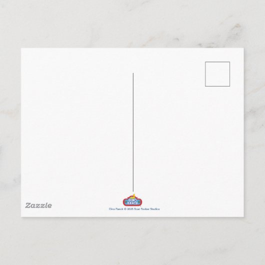 Kleurrijke Dino Ranch Patroon Briefkaart (Achterkant)
