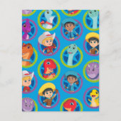 Kleurrijke Dino Ranch Patroon Briefkaart (Voorkant)