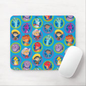 Kleurrijke Dino Ranch Patroon Muismat (Met muis)