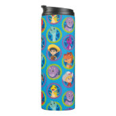 Kleurrijke Dino Ranch Patroon Thermosbeker (Geroteerd rechts)