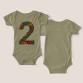 Kleurrijke Dinosaur baby suite (Ontwerp Voorkant & Achterkant)