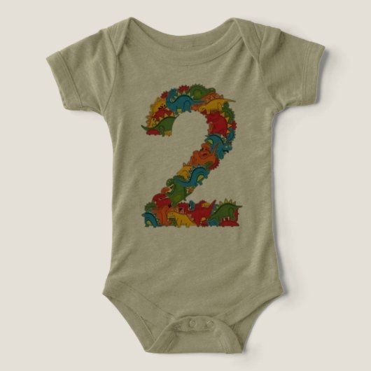 Kleurrijke Dinosaur baby suite (Design voorkant)