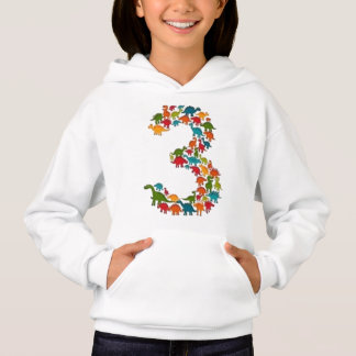 Kleurrijke Dinosaur kind hoodie