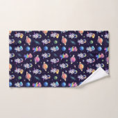 Kleurrijke Dinosauriërs Outer Space Planeten Regen Bad Handdoek (Handdoek)