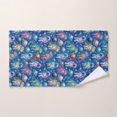 Kleurrijke Dinosauriërs Outer Space Planeten Regen Bad Handdoek (Handdoek)