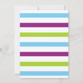 Kleurrijke Dinosaurs Kids Verjaardagsfeest Kaart (Achterkant)