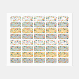 Kleurrijke dinosaurus cartoon cute patroon witte n labels