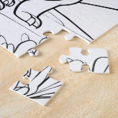 Kleurrijke Dinosaurus Jungle Dier Kleurplaat Puzze Legpuzzel (Zijkant)