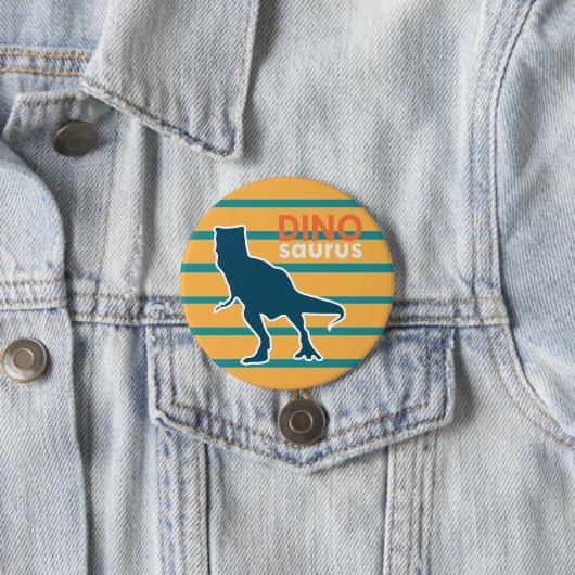 Kleurrijke dinosaurus jurassic dier T-rex Ronde Button 7,6 Cm (In situ)