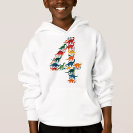 Kleurrijke dinosaurus kind hoodie