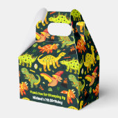 Kleurrijke Dinosaurus Patroon Party Favor Box Bedankdoosjes (Achterkant)