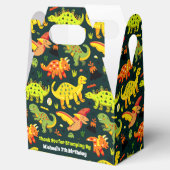 Kleurrijke Dinosaurus Patroon Party Favor Box Bedankdoosjes (Geopend)