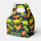 Kleurrijke Dinosaurus Patroon Party Favor Box Bedankdoosjes (Voorkant Zijde)