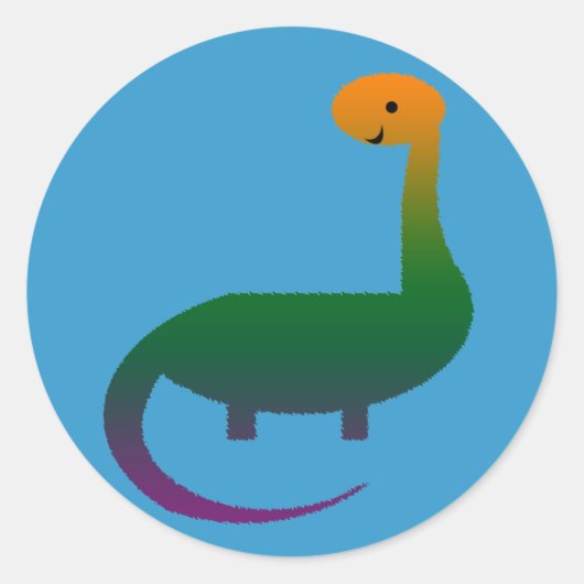 Kleurrijke Dinosaurus Stickers (Voorkant)