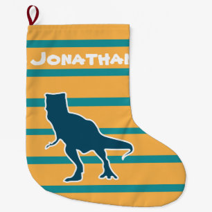 Kleurrijke dinosaurus T-rex cartoon jurassic Grote Kerstsok