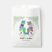 Kleurrijke dinosaurus thema bruiloft dank u bedankzakje (Voorkant)