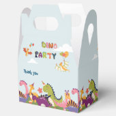 Kleurrijke dinosaurus verjaardagsfeestgunst doos bedankdoosjes (Geopend)