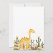 Kleurrijke dinosaurussen 3e verjaardagsfeest kaart (Achterkant)