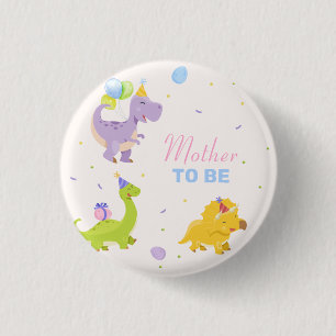 Kleurrijke Dinosaurussen Ballon Baby Shower voor T Ronde Button 3,2 Cm