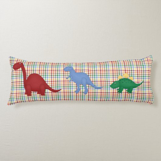 Kleurrijke dinosaurussen Custom Body Pillow Lichaamskussen (Voorkant)