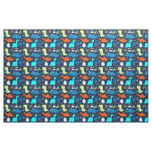 Kleurrijke dinosaurussen en regenbogen stof (Fat Quarter)