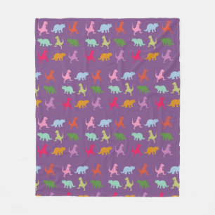 Kleurrijke dinosaurussen fleece deken, medium deken