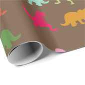 Kleurrijke dinosaurussen inpakpapier (Rol Hoek)
