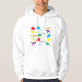 Kleurrijke dinosaurussen Kinder Patroon Hoodie (Voorkant)