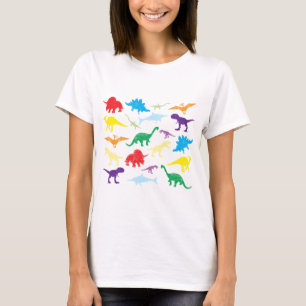 Kleurrijke dinosaurussen Kinder Patroon T-shirt