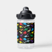 Kleurrijke dinosaurussen Kinder Patroon Waterfles (Achterkant)