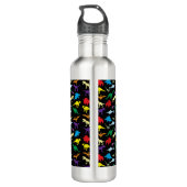 Kleurrijke dinosaurussen Kinder Patroon Waterfles (Achterkant)