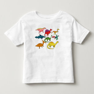Kleurrijke dinosaurussen kinder shirts