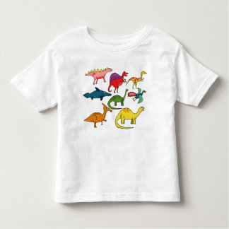 Kleurrijke dinosaurussen kinder shirts