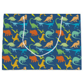 Kleurrijke dinosaurussen Kleinere afdrukken Large Cadeautasje (Voorkant)