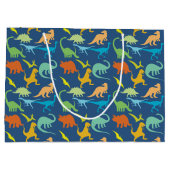 Kleurrijke dinosaurussen Kleinere afdrukken Large Cadeautasje (Achterkant)