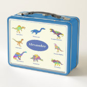 Kleurrijke Dinosaurussen met Namen Gepersonaliseer (Achterkant)