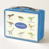 Kleurrijke Dinosaurussen met Namen Gepersonaliseer (Voorkant)