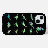 Kleurrijke Dinosaurussen met Namen op Zwart Case-Mate iPhone Case (Achterkant (horizontaal))