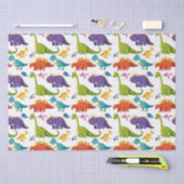 Kleurrijke dinosaurussen naadloos patroon tissuepapier (Craft)