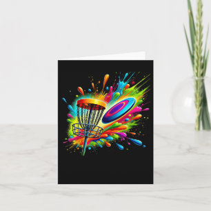 Kleurrijke Disc Golf Crew Tie Dye Graphic T-shirt Kaart