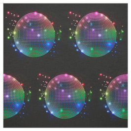 Kleurrijke Disco Ball-afdrukken op zwart weefsel Stof
