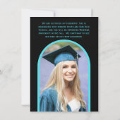 Kleurrijke Disco Ball Fotoafstudeerfeest Kaart (Achterkant)