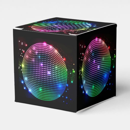 Kleurrijke Disco Ball Gift/Party Favor Box Bedankdoosjes (Voorkant Zijde)