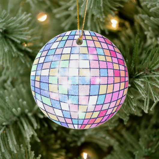 Kleurrijke Disco Ball Keramisch Ornament (Boom)
