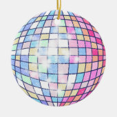 Kleurrijke Disco Ball Keramisch Ornament (Voorkant)
