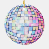 Kleurrijke Disco Ball Keramisch Ornament (Achterkant)