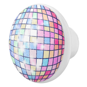 Kleurrijke Disco Ball Keramische Knop