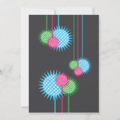 Kleurrijke Disco Ball Party Kaart (Achterkant)