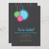 Kleurrijke Disco Ball Party Kaart (Voorkant / Achterkant)