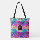 Kleurrijke Disco Ball Retro Glitter afdrukken Tote Bag (Achterkant)